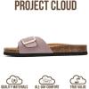imageProject Cloud Genuine Leather Sandals Women Dressy Summer Beach Essentials  Flip Flops amp Slides with Memory Foam Insole Womens Sandals Comfortable FootwearBlush Suede