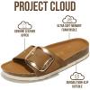 imageProject Cloud Genuine Leather Sandals Women Dressy Summer Beach Essentials  Flip Flops amp Slides with Memory Foam Insole Womens Sandals Comfortable FootwearCognacbigger Buckle