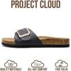 imageProject Cloud Genuine Leather Sandals Women Dressy Summer Beach Essentials  Flip Flops amp Slides with Memory Foam Insole Womens Sandals Comfortable FootwearNavy