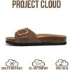 imageProject Cloud Genuine Leather Sandals Women Dressy Summer Beach Essentials  Flip Flops amp Slides with Memory Foam Insole Womens Sandals Comfortable FootwearTan