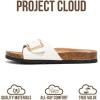imageProject Cloud Genuine Leather Sandals Women Dressy Summer Beach Essentials  Flip Flops amp Slides with Memory Foam Insole Womens Sandals Comfortable FootwearIvory