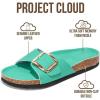 imageProject Cloud Genuine Leather Sandals Women Dressy Summer Beach Essentials  Flip Flops amp Slides with Memory Foam Insole Womens Sandals Comfortable FootwearAqua