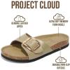 imageProject Cloud Genuine Leather Sandals Women Dressy Summer Beach Essentials  Flip Flops amp Slides with Memory Foam Insole Womens Sandals Comfortable FootwearMoss