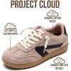 imageProject Cloud Kids Shoes for Girls amp Boys  NonSlip Memory Foam Girls Shoes  Lightweight LaceUp Boys Fashion Sneakers Trendy Little IritaLight Taupe