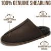 imageProject Cloud Mens Slippers 100 Genuine Leather and Genuine Shearling Lining  House Slippers for Men with Memory Foam Insole  Lightweight amp Non Slip Mens House ShoesChocolate Scuff