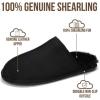 imageProject Cloud Mens Slippers 100 Genuine Leather and Genuine Shearling Lining  House Slippers for Men with Memory Foam Insole  Lightweight amp Non Slip Mens House ShoesBlack Scuff