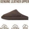 imageProject Cloud Mens Slippers 100 Genuine Leather and Genuine Shearling Lining  House Slippers for Men with Memory Foam Insole  Lightweight amp Non Slip Mens House ShoesChoco Brown Suede