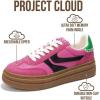 imageProject Cloud Platform Sneakers for Women Footwear  Memory Foam Insole Womens Shoes Lightweight and NonSlip Sole Lace Up Fashion Sneakers for Women 2026 VolleyPink Mult