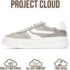 imageProject Cloud Platform Sneakers for Women Footwear  Memory Foam Insole Womens Shoes Lightweight and NonSlip Sole Lace Up Fashion Sneakers for Women 2026 VolleyGrey
