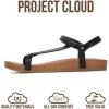 imageProject Cloud Sandals for Women 2026  Strappy Adjustable Womens Sandals with Plush Insole  Lightweight amp Non Slip Women Footwear  Everyday Wear Womens Slides BrandyBlack