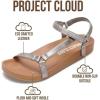 imageProject Cloud Sandals for Women 2026  Strappy Adjustable Womens Sandals with Plush Insole  Lightweight amp Non Slip Women Footwear  Everyday Wear Womens Slides BrandyPewter