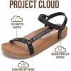 imageProject Cloud Sandals for Women 2026  Strappy Adjustable Womens Sandals with Plush Insole  Lightweight amp Non Slip Women Footwear  Everyday Wear Womens Slides BrandyBlack