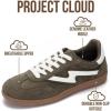imageProject Cloud Sneakers for Women  LaceUp Shoes for Women Trendy Women Sneakers with Memory Foam Insole Womens Fashion Sneakers NonSlip Womens Shoes IritaOlive