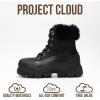 imageProject Cloud Snow Boots for Women Waterproof Genuine Leather 25 Platform Wedge Boots  Memory Foam Fur Boots Winters Boots for Women NonSlip Rain Boots Womens Snow Boots LydiaBlack