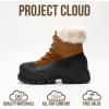 imageProject Cloud Snow Boots for Women Waterproof Genuine Leather 25 Platform Wedge Boots  Memory Foam Fur Boots Winters Boots for Women NonSlip Rain Boots Womens Snow Boots LydiaBrown