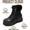 imageProject Cloud Snow Boots for Women Waterproof Genuine Leather 25 Platform Wedge Boots  Memory Foam Fur Boots Winters Boots for Women NonSlip Rain Boots Womens Snow Boots LydiaBlack