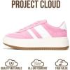 imageWomens LaceUp Fashion Sneakers  Nita by Project CloudPinkwhite Stripes