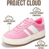 imageWomens LaceUp Fashion Sneakers  Nita by Project CloudPinkwhite Stripes