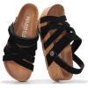 imageProject Cloud 100 Genuine Leather Platform Sandals Women  Strappy Wedges with Comfortable Plush Insole  Lightweight amp Non Slip Wedge Sandals for Women 2026Black Suede