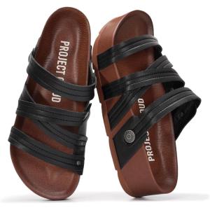 imageProject Cloud 100 Genuine Leather Platform Sandals Women  Strappy Wedges with Comfortable Plush Insole  Lightweight amp Non Slip Wedge Sandals for Women 2026Black