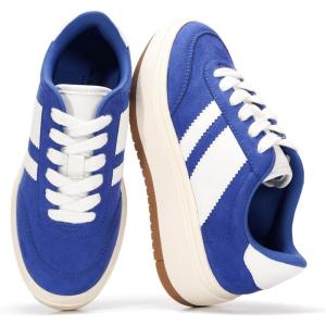 imageProject Cloud Fashion Platform Sneakers for Kids 2026  Lightweight Memory Foam Insole Kids Shoes  Durable amp NonSlip Lace up Trendy Platform Kids Sneakers Little NitaBlue