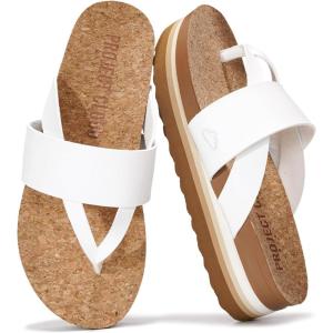 imageProject Cloud Fashion Womens Sandals  Memory Foam Insole and Comfortable Platform Sandals for Women  Lightweight and Nonslip Perfect Beach SlidesOffwhite Thong