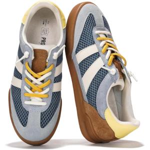 imageProject Cloud Genuine Leather Casual Sneakers for Women  Memory Foam Insoles LaceUp Womens Shoes amp Lightweight Womens Fashion Sneakers  NonSlip Shoes for Women Footwear VerdyBlue Suede