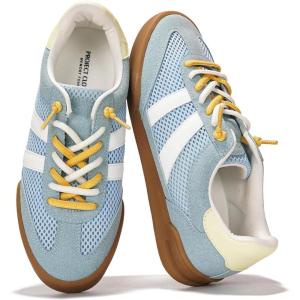 imageProject Cloud Genuine Leather Casual Sneakers for Women  Memory Foam Insoles LaceUp Womens Shoes amp Lightweight Womens Fashion Sneakers  NonSlip Shoes for Women Footwear VerdyBlue