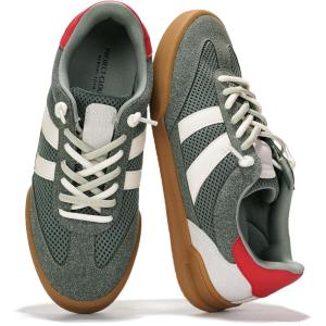 imageProject Cloud Genuine Leather Casual Sneakers for Women  Memory Foam Insoles LaceUp Womens Shoes amp Lightweight Womens Fashion Sneakers  NonSlip Shoes for Women Footwear VerdyOlive