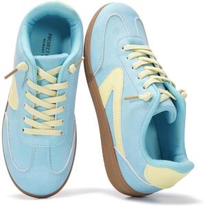 imageProject Cloud Kids Shoes for Girls amp Boys  NonSlip Memory Foam Girls Shoes  Lightweight LaceUp Boys Fashion Sneakers Trendy Little IritaBlue