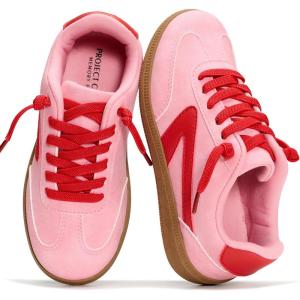 imageProject Cloud Kids Shoes for Girls amp Boys  NonSlip Memory Foam Girls Shoes  Lightweight LaceUp Boys Fashion Sneakers Trendy Little IritaBubblegum