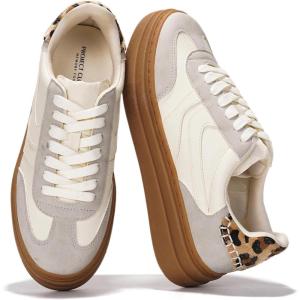 imageProject Cloud Platform Sneakers for Women Footwear  Memory Foam Insole Womens Shoes Lightweight and NonSlip Sole Lace Up Fashion Sneakers for Women 2026 VolleyWhite