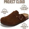 imageProject Cloud 100 Genuine Leather Footbed Clogs for Women  Memory Foam Arch Support Slippers for Women  Trendy Slipons Womens Mules amp Clogs SandalsCacao Suede