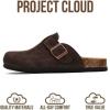 imageProject Cloud 100 Genuine Leather Footbed Clogs for Women  Memory Foam Arch Support Slippers for Women  Trendy Slipons Womens Mules amp Clogs SandalsChoco Brown Suede
