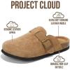 imageProject Cloud 100 Genuine Leather Footbed Clogs for Women  Memory Foam Arch Support Slippers for Women  Trendy Slipons Womens Mules amp Clogs SandalsChestnut Perforated