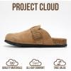 imageProject Cloud 100 Genuine Leather Footbed Clogs for Women  Memory Foam Arch Support Slippers for Women  Trendy Slipons Womens Mules amp Clogs SandalsChestnut Perforated