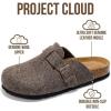 imageProject Cloud 100 Genuine Leather Footbed Clogs for Women  Memory Foam Arch Support Slippers for Women  Trendy Slipons Womens Mules amp Clogs SandalsGrey Wool
