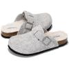 imageProject Cloud 100 Genuine Leather Footbed Clogs for Women  Memory Foam Arch Support Slippers for Women  Trendy Slipons Womens Mules amp Clogs SandalsNatural Wool