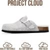 imageProject Cloud 100 Genuine Leather Footbed Clogs for Women  Memory Foam Arch Support Slippers for Women  Trendy Slipons Womens Mules amp Clogs SandalsNatural Wool