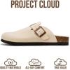 imageProject Cloud 100 Genuine Leather Footbed Clogs for Women  Memory Foam Arch Support Slippers for Women  Trendy Slipons Womens Mules amp Clogs SandalsOffwhite