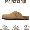 imageProject Cloud 100 Genuine Leather Footbed Clogs for Women  Memory Foam Arch Support Slippers for Women  Trendy Slipons Womens Mules amp Clogs SandalsRust Suede