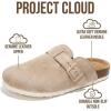 imageProject Cloud 100 Genuine Leather Footbed Clogs for Women  Memory Foam Arch Support Slippers for Women  Trendy Slipons Womens Mules amp Clogs SandalsSand Suede