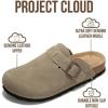 imageProject Cloud 100 Genuine Leather Footbed Clogs for Women  Memory Foam Arch Support Slippers for Women  Trendy Slipons Womens Mules amp Clogs SandalsTaupe Suede