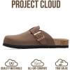 imageProject Cloud 100 Genuine Leather Footbed Clogs for Women  Memory Foam Arch Support Slippers for Women  Trendy Slipons Womens Mules amp Clogs SandalsTan Leather
