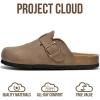 imageProject Cloud 100 Genuine Leather Footbed Clogs for Women  Memory Foam Arch Support Slippers for Women  Trendy Slipons Womens Mules amp Clogs SandalsTan