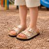 imageProject Cloud 100 Genuine Leather Kids Sandals  Non Slip and Lightweight Beach Sandals for Girls with Memory Foam Insole amp Cork Footbed Slides for Kids  Boys amp Girls Footwear Little SantoriniRosegold Leather