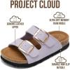 imageProject Cloud 100 Genuine Leather Kids Sandals  Non Slip and Lightweight Beach Sandals for Girls with Memory Foam Insole amp Cork Footbed Slides for Kids  Boys amp Girls Footwear Little SantoriniLavender Suede