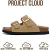 imageProject Cloud 100 Genuine Leather Kids Sandals  Non Slip and Lightweight Beach Sandals for Girls with Memory Foam Insole amp Cork Footbed Slides for Kids  Boys amp Girls Footwear Little SantoriniCamel Suede