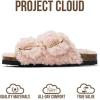 imageProject Cloud 100 Genuine Leather Kids Sandals  Non Slip and Lightweight Beach Sandals for Girls with Memory Foam Insole amp Cork Footbed Slides for Kids  Boys amp Girls Footwear Little SantoriniLight Pink Fur