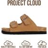 imageProject Cloud 100 Genuine Leather Kids Sandals  Non Slip and Lightweight Beach Sandals for Girls with Memory Foam Insole amp Cork Footbed Slides for Kids  Boys amp Girls Footwear Little SantoriniChestnut Suede